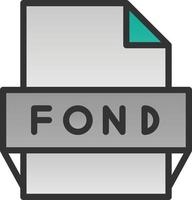 Symbol für das Dateiformat Fond vektor