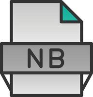 nb-Dateiformat-Symbol vektor