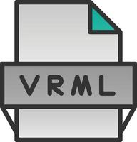 vrml-Dateiformat-Symbol vektor