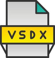 vsdx-Dateiformat-Symbol vektor