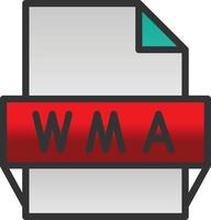 wma-Dateiformat-Symbol vektor