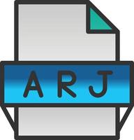 arj-Dateiformat-Symbol vektor