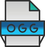 ogg-Dateiformat-Symbol vektor