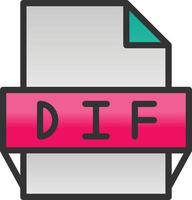 dif-Dateiformat-Symbol vektor