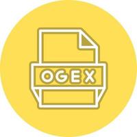 ogex fil formatera ikon vektor