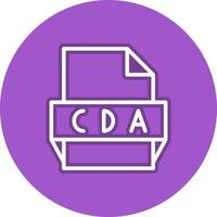 cda-Dateiformat-Symbol vektor