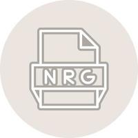 nrg-Dateiformat-Symbol vektor