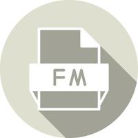 fm fil formatera ikon vektor