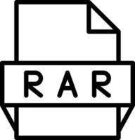 rar-Dateiformat-Symbol vektor