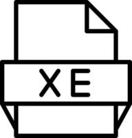 xe-Dateiformat-Symbol vektor