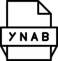 ynab fil formatera ikon vektor