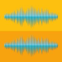 platt stereo musik Vinka ikon på gul bakgrund vektor