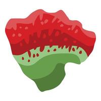 Ikone der roten Korallenpflanze, isometrischer Stil vektor