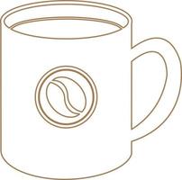 Kaffeetasse Umriss Symbol Vektor Illustration