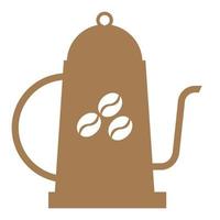 Kaffee Wasserkocher Aufkleber Vektor Illustration