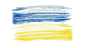 ukrainische Nationalflagge im Grunge-Stil vektor