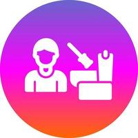 Mann Reinigung Badezimmer Vektor Icon Design