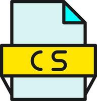 cs-Dateiformat-Symbol vektor