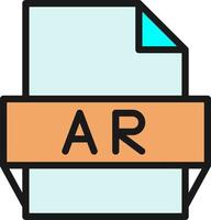 ar-Dateiformat-Symbol vektor