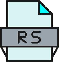 rs fil formatera ikon vektor