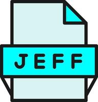 jeff-Dateiformat-Symbol vektor