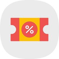 Rabatt-Coupon-Vektor-Icon-Design vektor