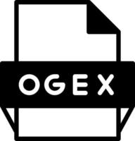 ogex fil formatera ikon vektor