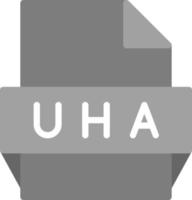 uha-Dateiformat-Symbol vektor