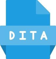 Dita-Dateiformat-Symbol vektor