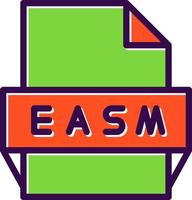 EASM-Dateiformat-Symbol vektor