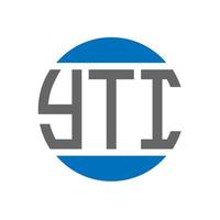 Yti-Brief-Logo-Design auf weißem Hintergrund. yti creative initials circle logo-konzept. yti Briefgestaltung. vektor