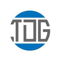 tdg-Brief-Logo-Design auf weißem Hintergrund. tdg kreative Initialen Kreis Logo-Konzept. tdg Briefgestaltung. vektor