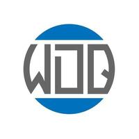 wdq-Brief-Logo-Design auf weißem Hintergrund. wdq kreative Initialen Kreis Logo-Konzept. wdq Briefgestaltung. vektor