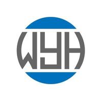 wyh-Buchstaben-Logo-Design auf weißem Hintergrund. wyh kreative Initialen Kreis Logo-Konzept. wyh Briefgestaltung. vektor