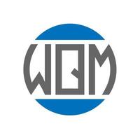 wqm-Brief-Logo-Design auf weißem Hintergrund. wqm kreative Initialen Kreis Logo-Konzept. wqm Briefgestaltung. vektor