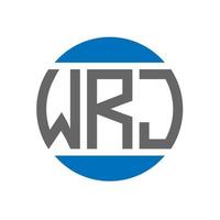 wrj-Buchstaben-Logo-Design auf weißem Hintergrund. wrj kreative Initialen Kreis Logo-Konzept. wrj Briefgestaltung. vektor