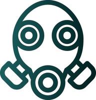 Symbol für Gasmasken-Glyphe vektor