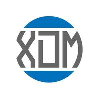 xdm-Brief-Logo-Design auf weißem Hintergrund. xdm creative initials circle logo-konzept. xdm-Briefdesign. vektor