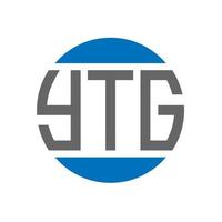 Ytg-Brief-Logo-Design auf weißem Hintergrund. ytg kreative initialen kreis logo-konzept. YTG-Briefdesign. vektor