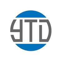 ytd-Brief-Logo-Design auf weißem Hintergrund. ytd kreative initialen kreis logo-konzept. ytd-Briefgestaltung. vektor