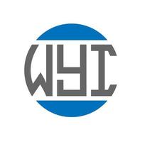 wyi-Buchstaben-Logo-Design auf weißem Hintergrund. wyi creative initials circle logo-konzept. wyi Briefgestaltung. vektor