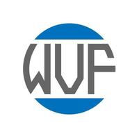 Wvf-Brief-Logo-Design auf weißem Hintergrund. wvf kreative Initialen Kreis Logo-Konzept. wvf Briefgestaltung. vektor