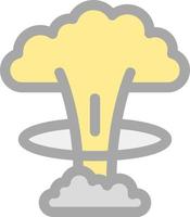 Symbol für die Glyphe der Atomexplosion vektor