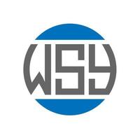 wsy-Buchstaben-Logo-Design auf weißem Hintergrund. wsy kreative Initialen Kreis-Logo-Konzept. wsy Briefgestaltung. vektor