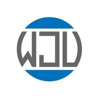 wju-Brief-Logo-Design auf weißem Hintergrund. wju kreative Initialen Kreis Logo-Konzept. wju Briefgestaltung. vektor