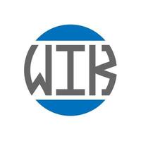 wiki brev logotyp design på vit bakgrund. wiki kreativ initialer cirkel logotyp begrepp. wiki brev design. vektor