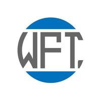 wft-Buchstaben-Logo-Design auf weißem Hintergrund. wft kreatives Initialen-Kreis-Logo-Konzept. wft Briefgestaltung. vektor