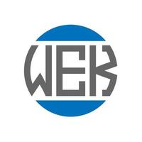 vecka brev logotyp design på vit bakgrund. vecka kreativ initialer cirkel logotyp begrepp. vecka brev design. vektor
