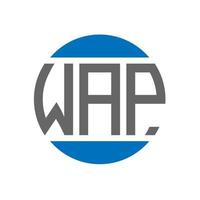 wap brev logotyp design på vit bakgrund. wap kreativ initialer cirkel logotyp begrepp. wap brev design. vektor