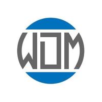 wdm-Brief-Logo-Design auf weißem Hintergrund. wdm kreative Initialen Kreis Logo-Konzept. wdm Briefgestaltung. vektor